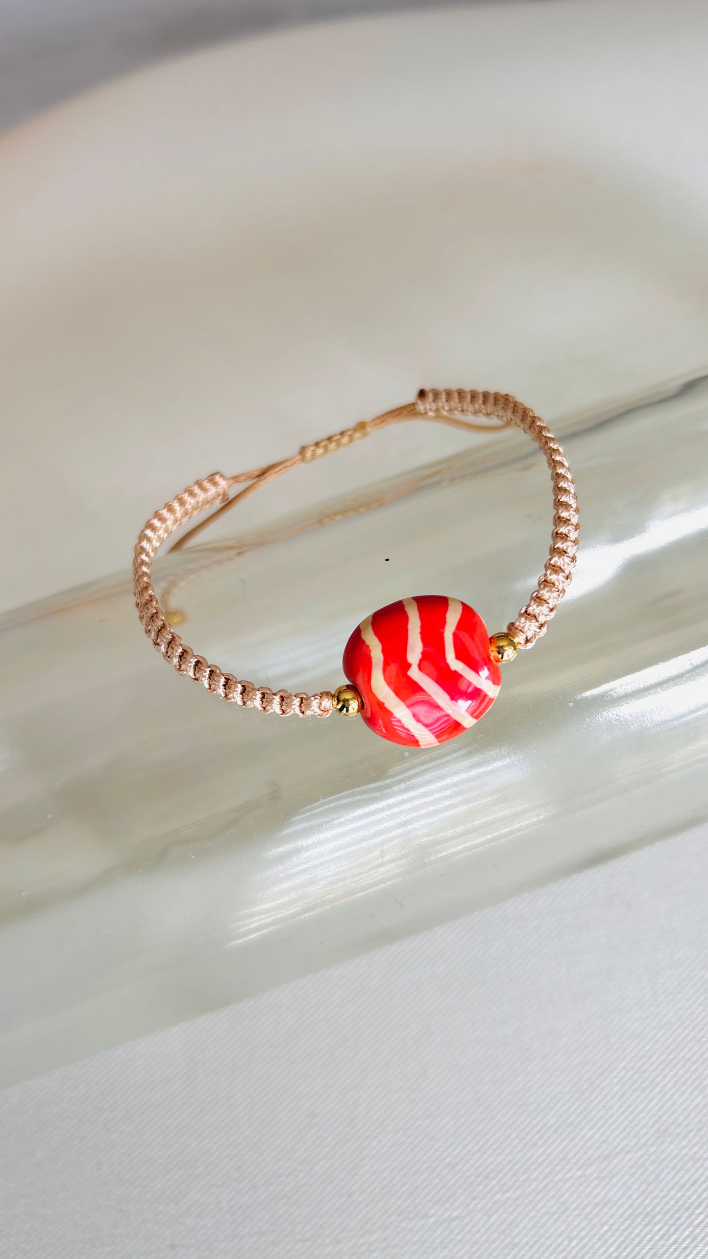 Pulseras cerámicas nudo plano