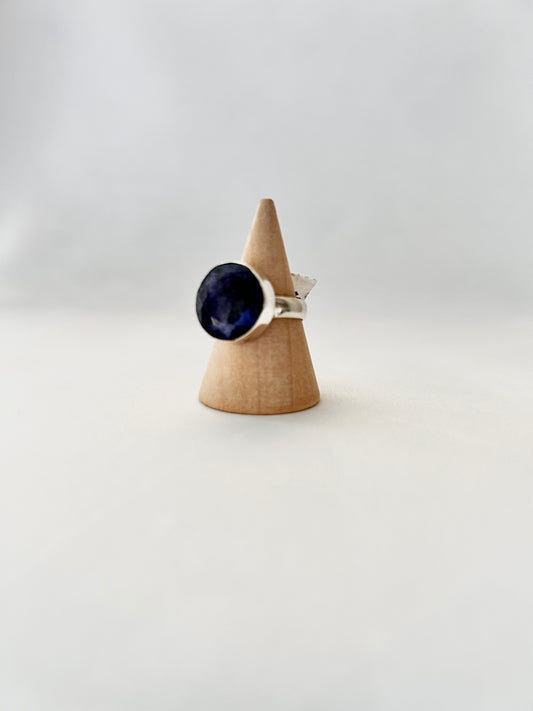 Anillo redondo Zafiro Azul
