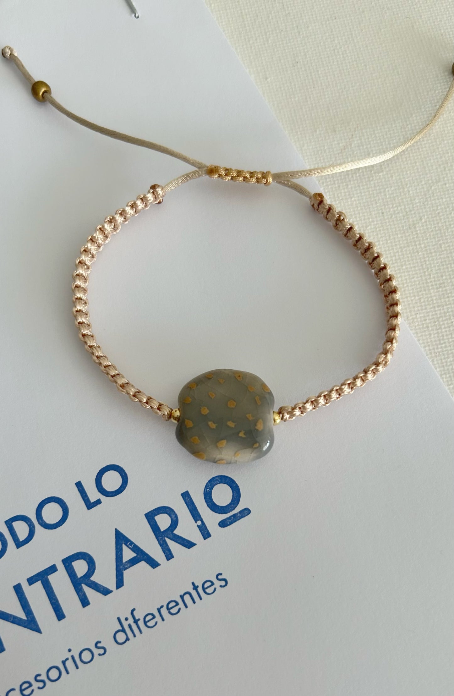 Pulseras cerámicas nudo plano