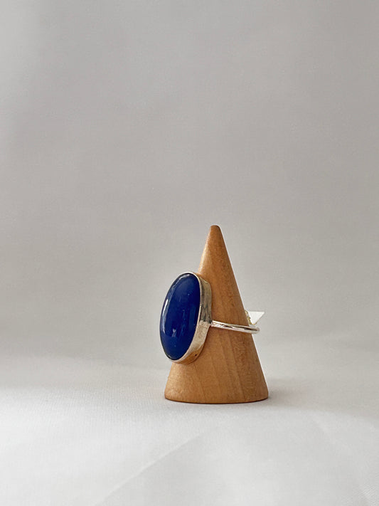 Anillo oval baguette Azul