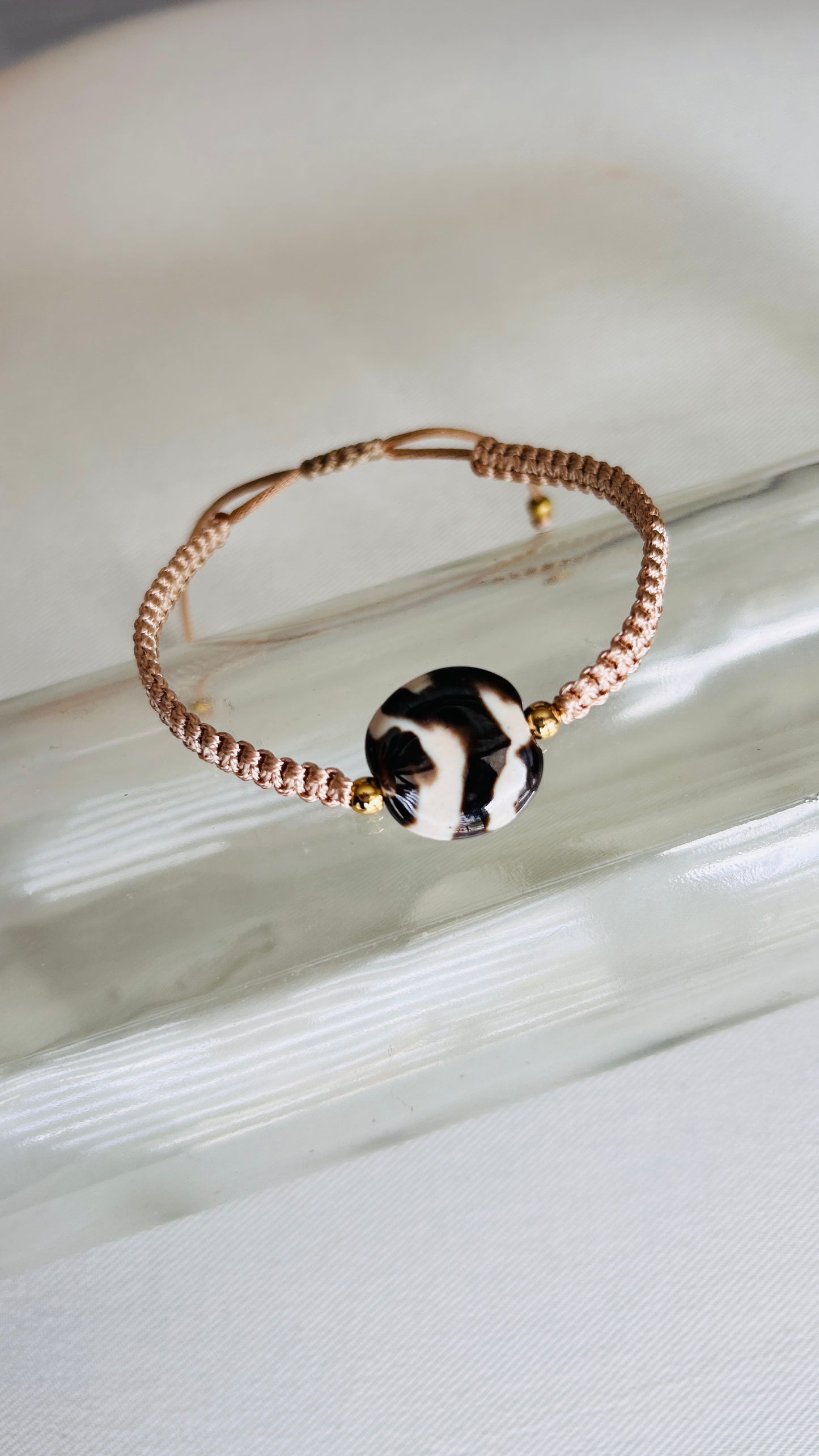 Pulseras cerámicas nudo plano