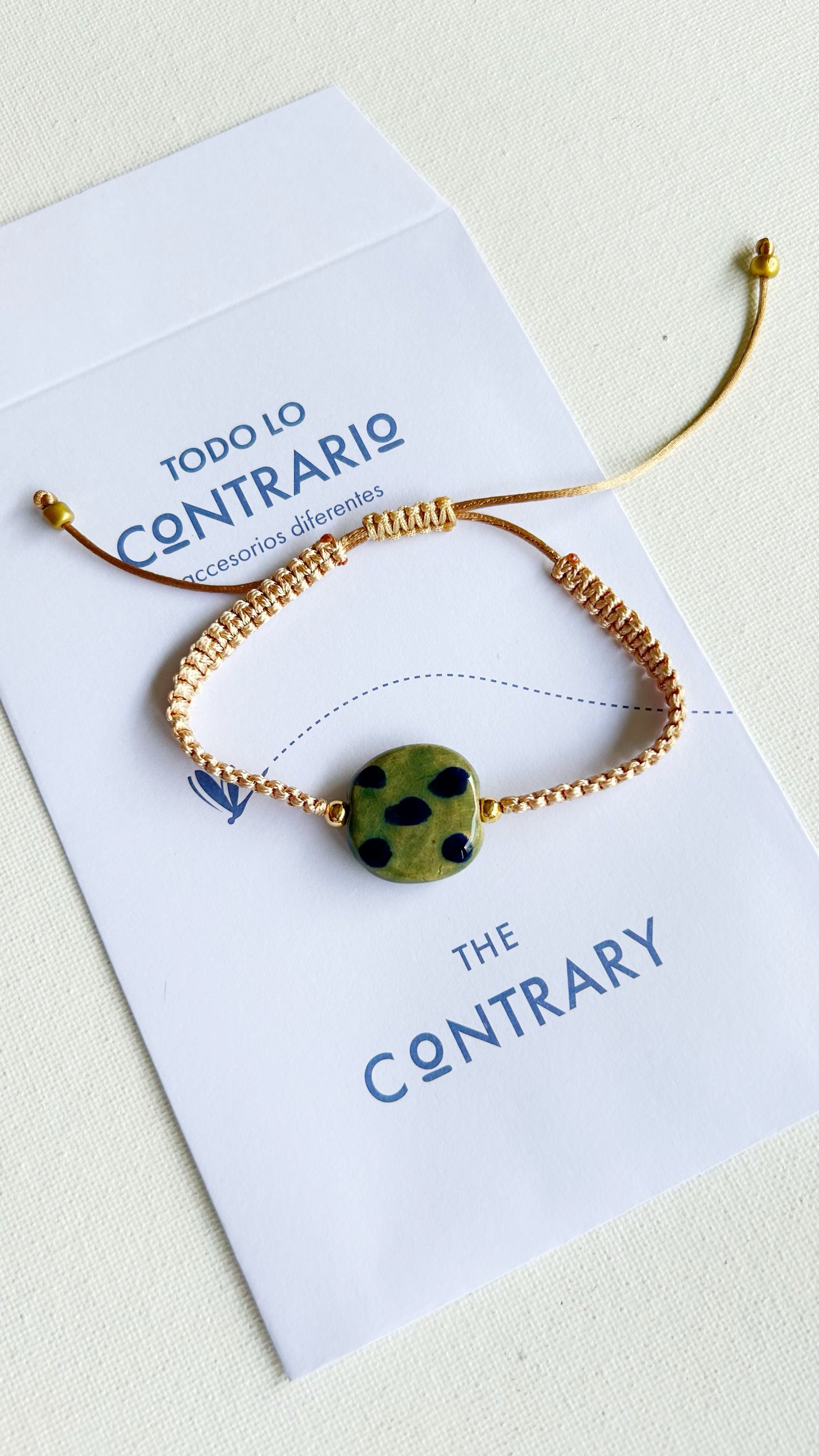 Pulseras cerámicas nudo plano