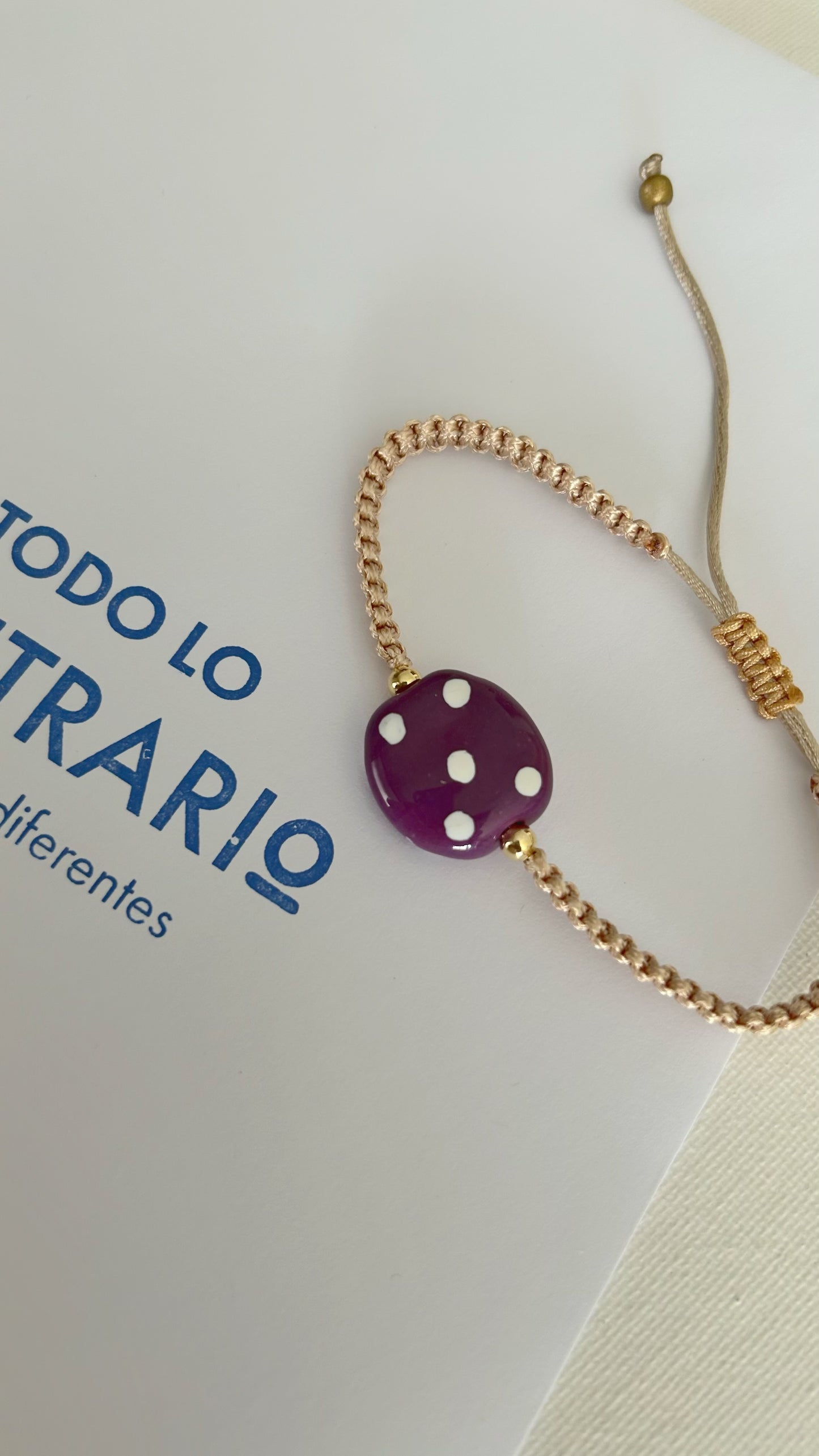 Pulseras cerámicas nudo plano