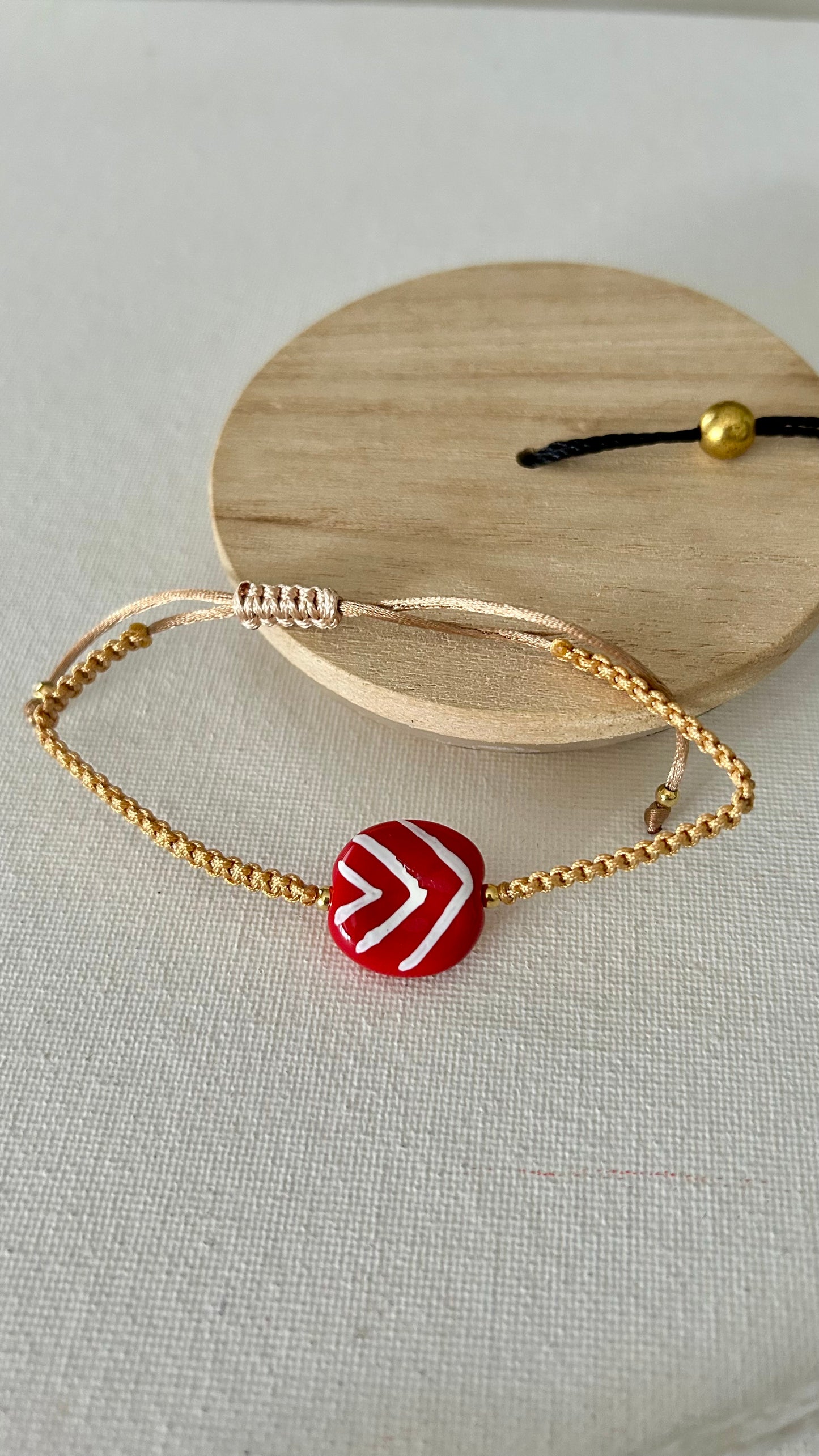 Pulseras cerámicas nudo plano