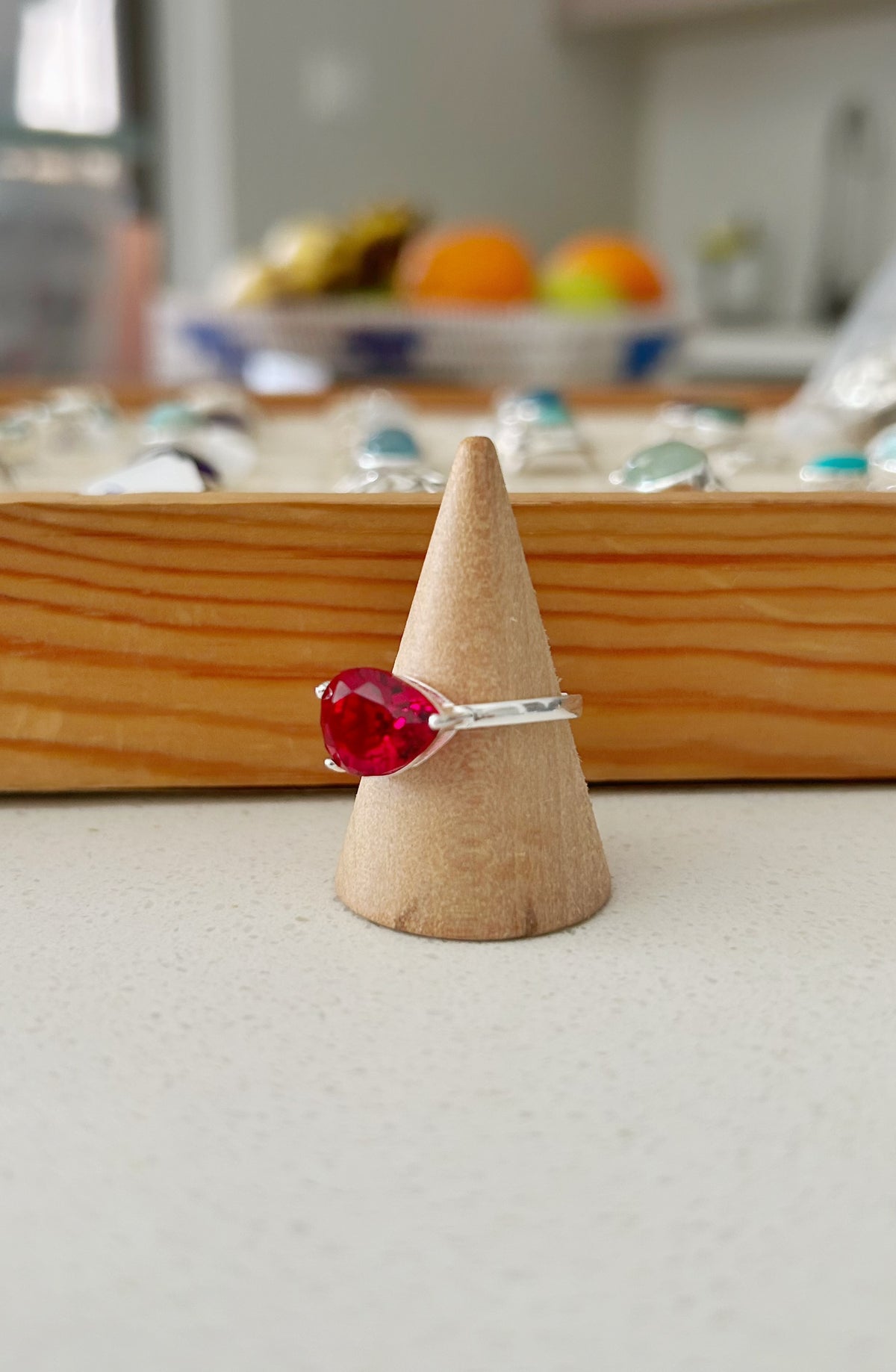 Anillo Rubí Transversal