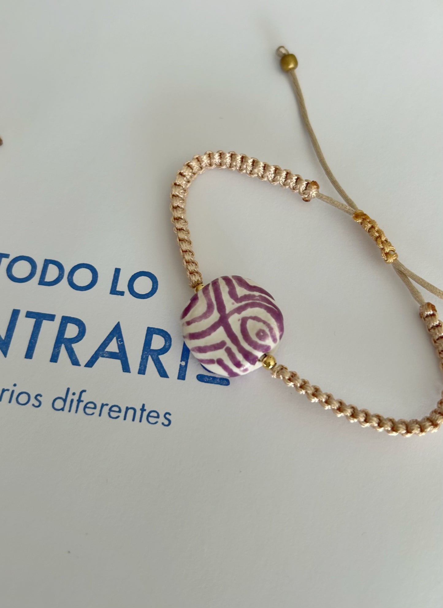 Pulseras cerámicas nudo plano