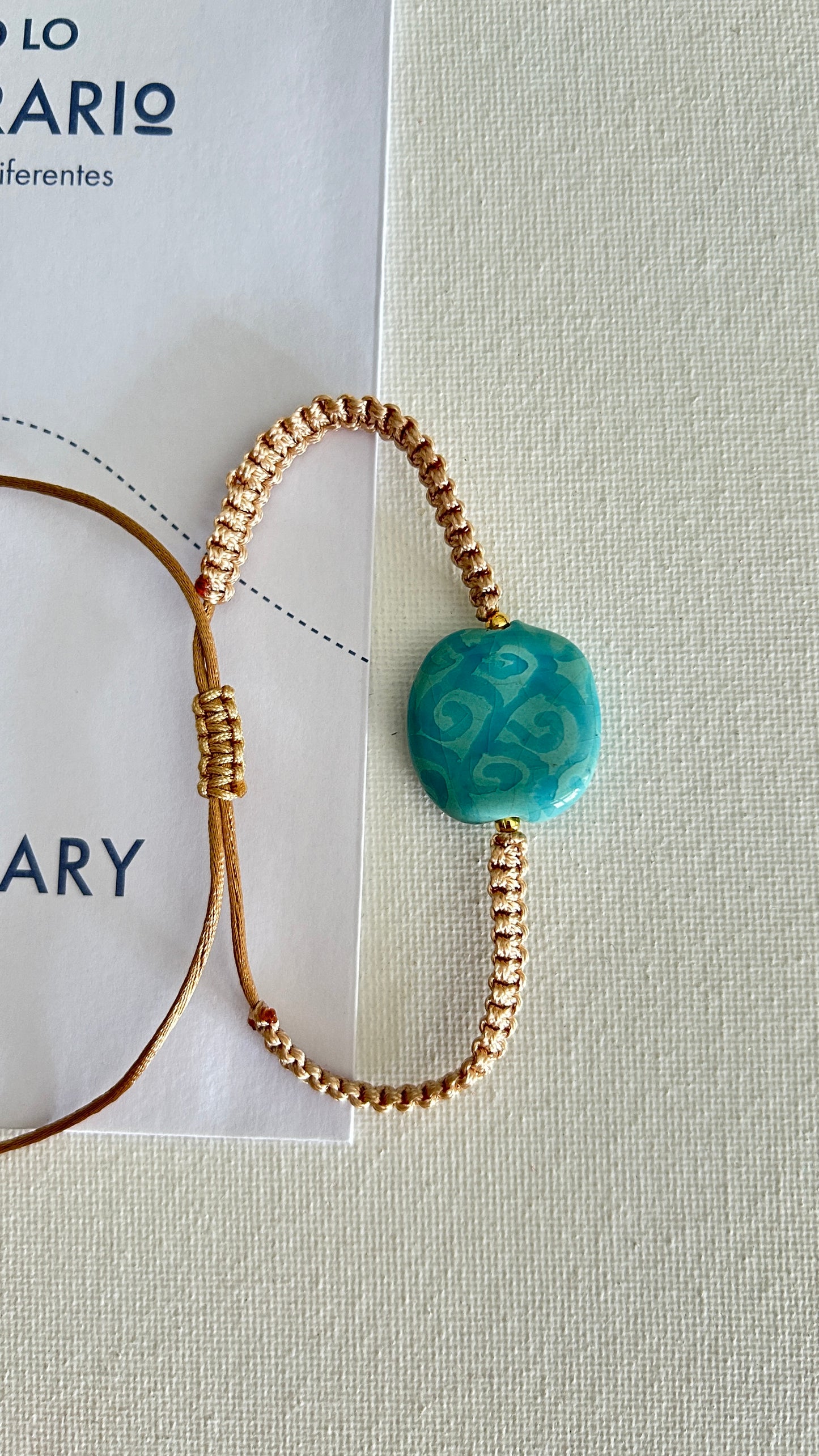 Pulseras cerámicas nudo plano