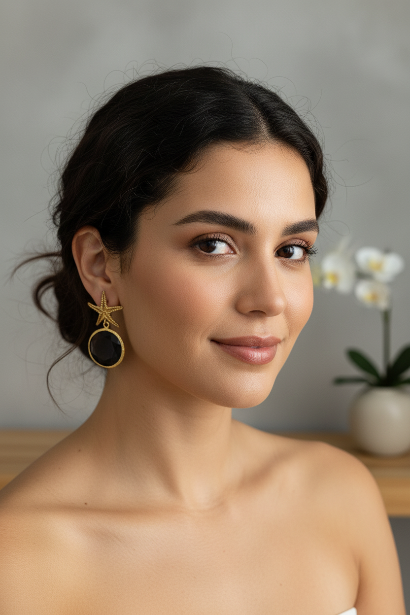 Aretes Dorados Botòn