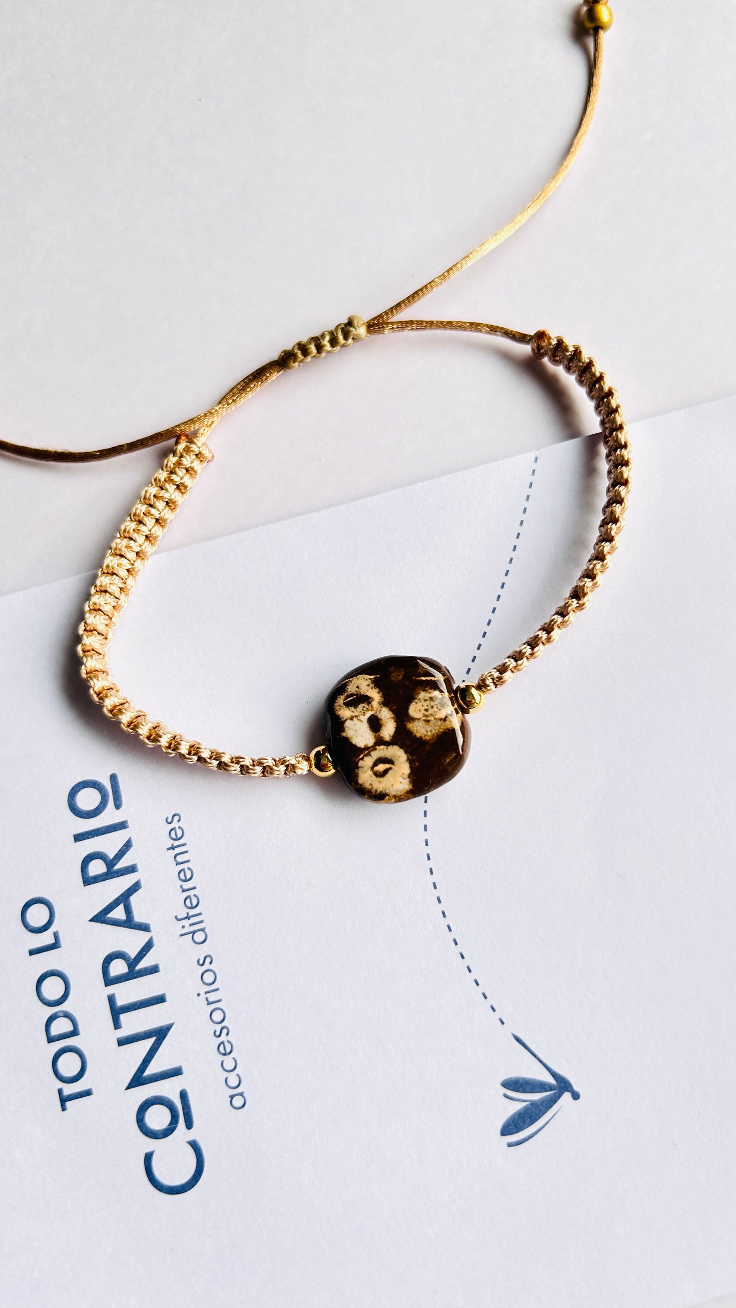 Pulseras cerámicas nudo plano