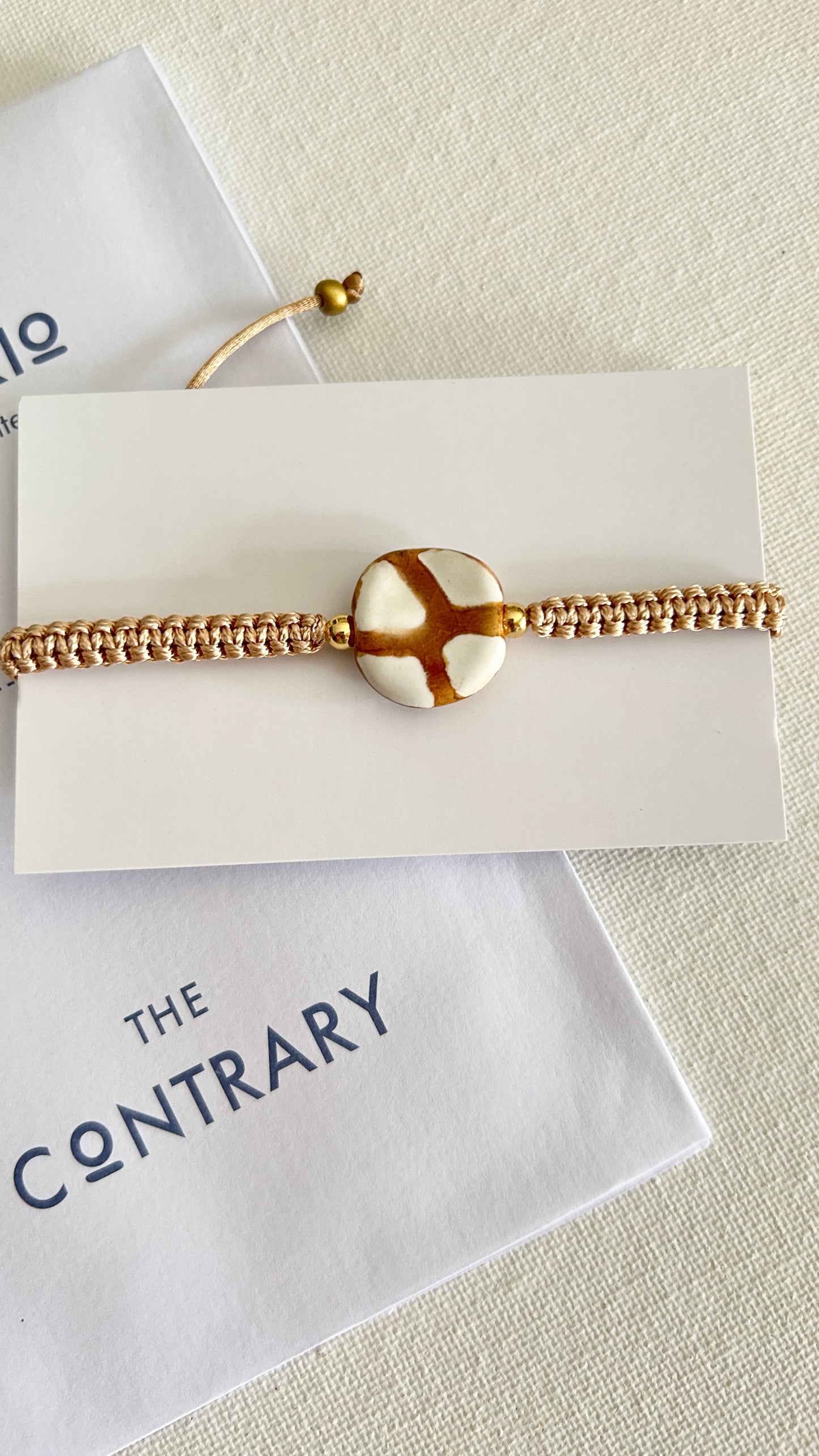 Pulseras cerámicas nudo plano