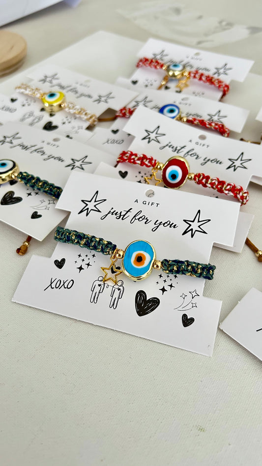 Pulseras evil eye anchas