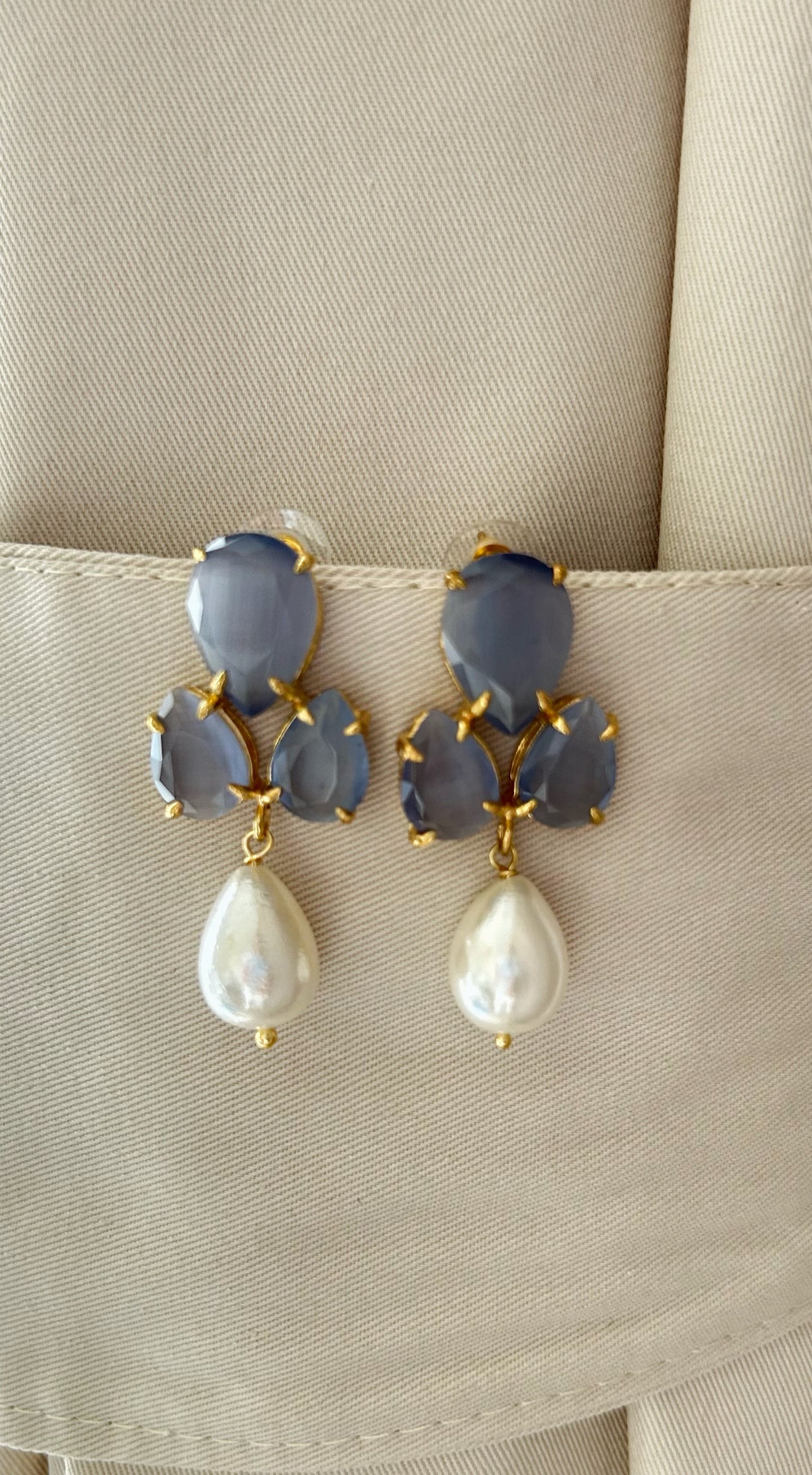 Aretes Piedras y Perla