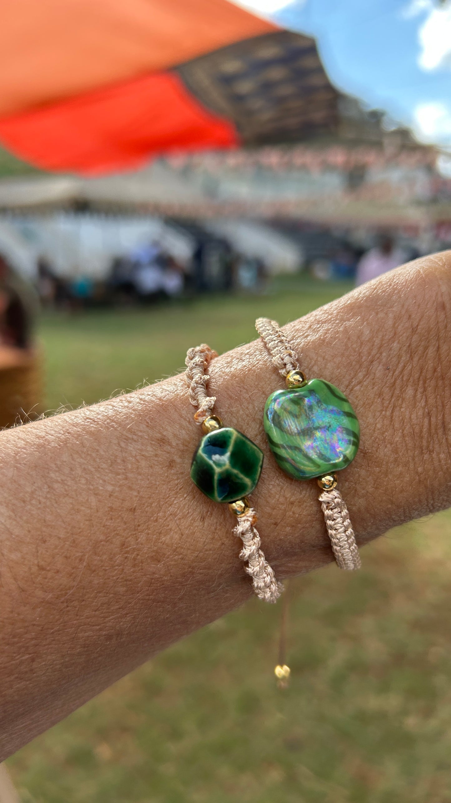 Pulseras cerámicas nudo espiral