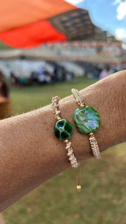 Pulseras cerámicas nudo espiral